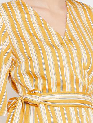 tie front striped dress - 17228285 - Standard Image - 4