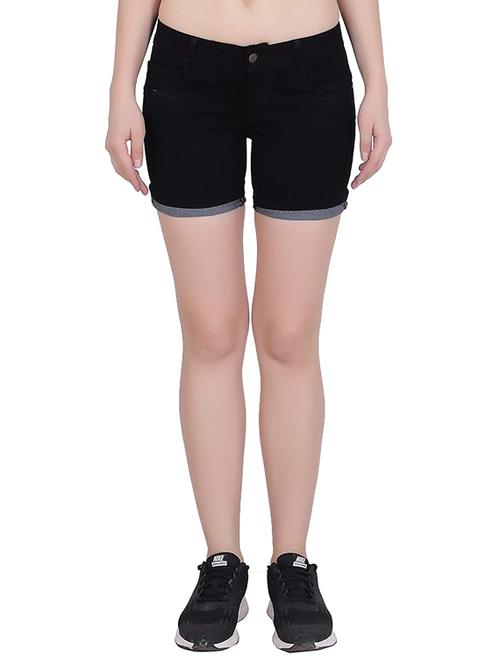 mid rise denim shorts - 17228317 - Standard Image - 1