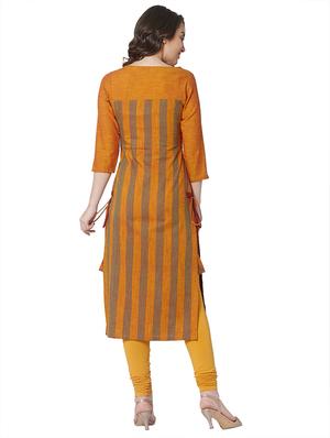 striped straight kurta - 17228332 - Standard Image - 3