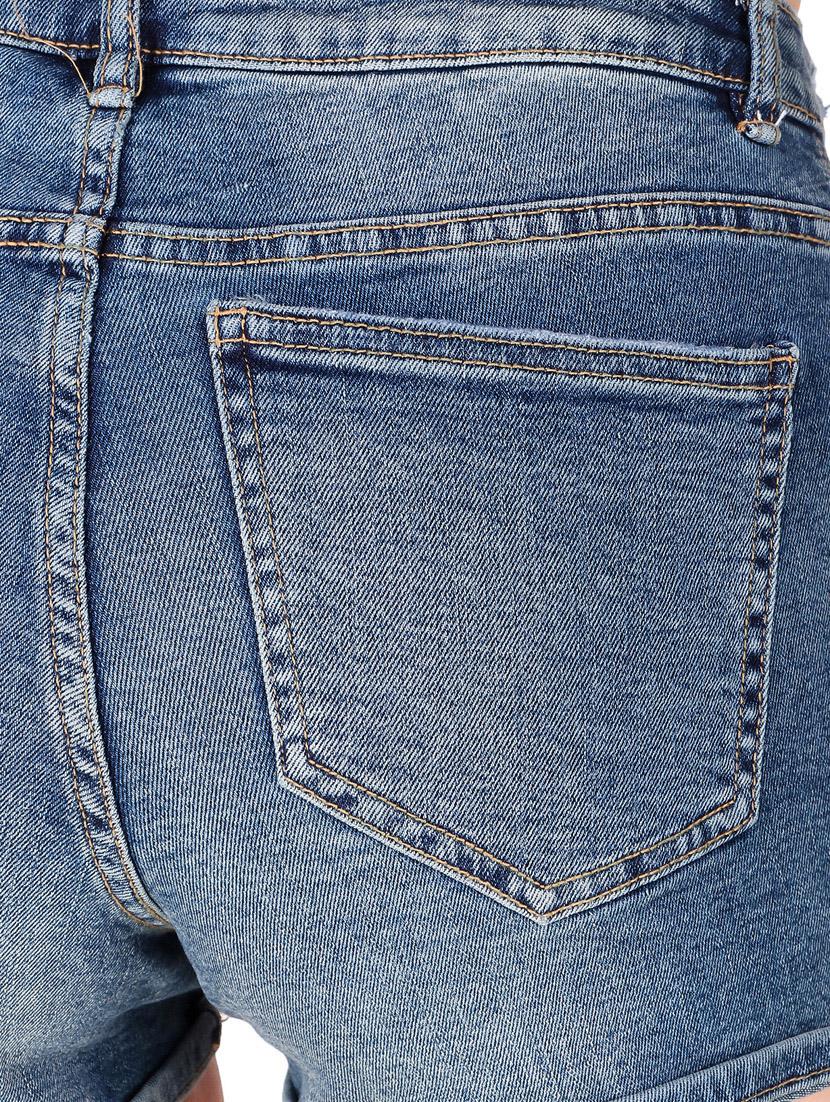 high rise denim shorts - 17228520 - Zoom Image - 6