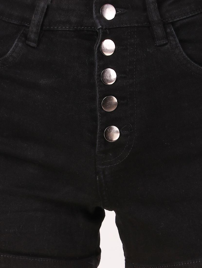 high rise denim shorts - 17228528 - Zoom Image - 5