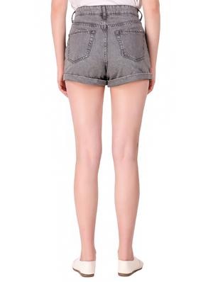 high rise denim shorts - 17228530 - Standard Image - 3