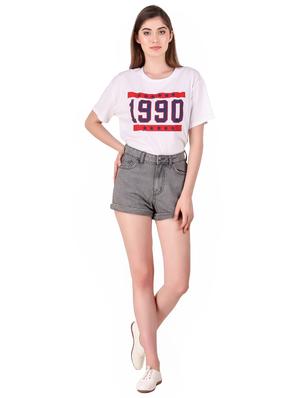 high rise denim shorts - 17228530 - Standard Image - 4
