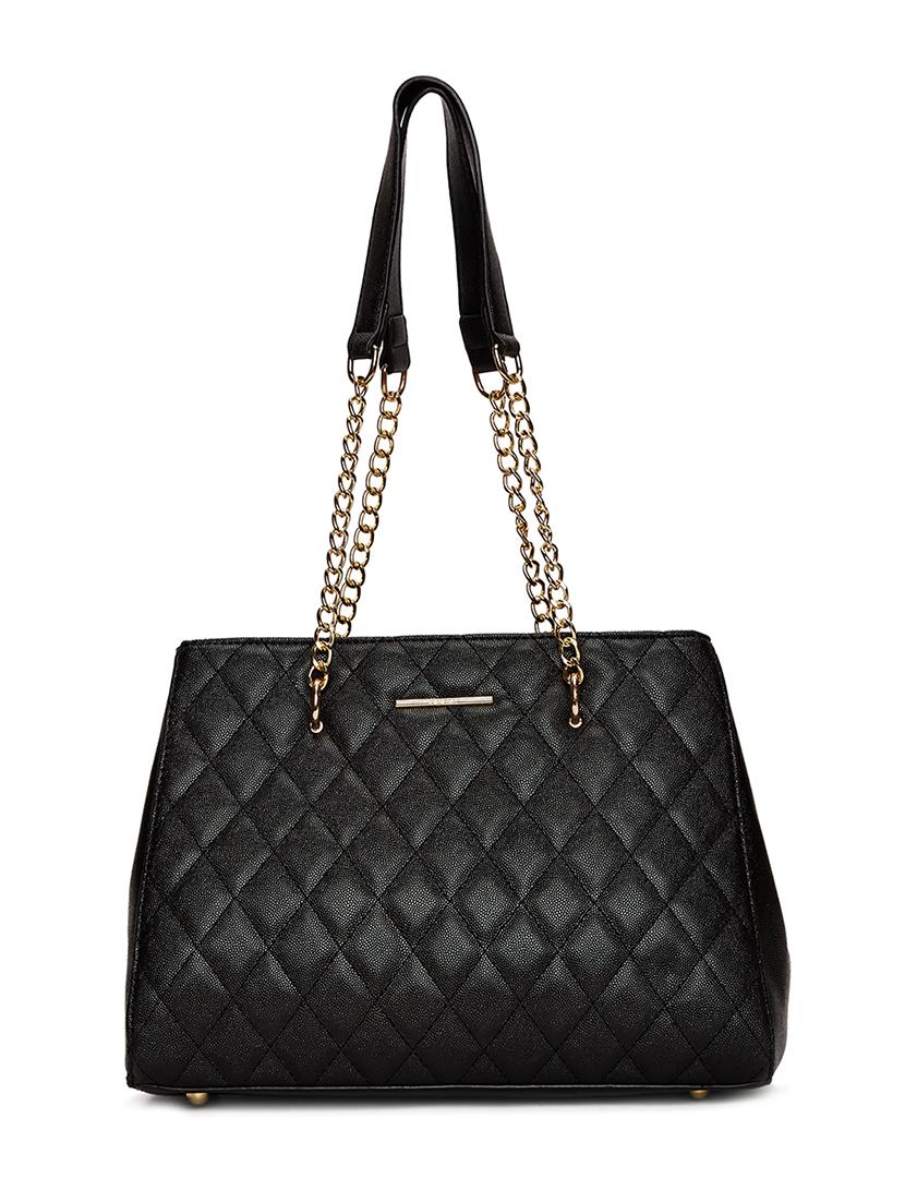 black leatherette (pu) regular handbag - 17228624 - Zoom Image - 1