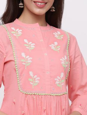 embroidered kurta palazzo set - 17228736 - Standard Image - 4