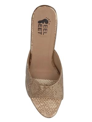gold slip on sandals - 17229178 - Standard Image - 4