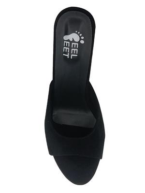 black slip on sandals - 17229179 - Standard Image - 4
