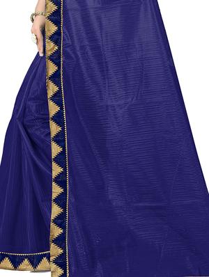 solid bordered saree with blouse - 17229723 - Standard Image - 3
