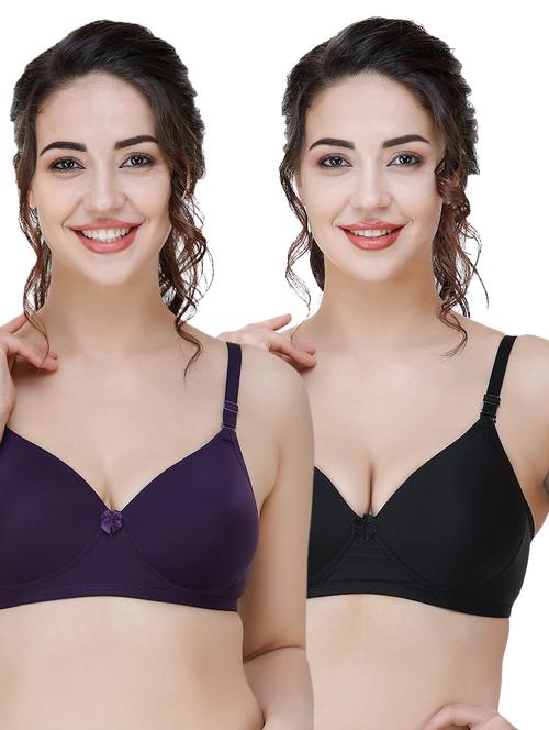 set of 2 three fourth coverage t-shirt bra - 17229888 - Very Small Image - 1