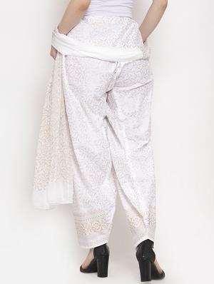 white cotton salwar salwars - 17230030 - Standard Image - 3