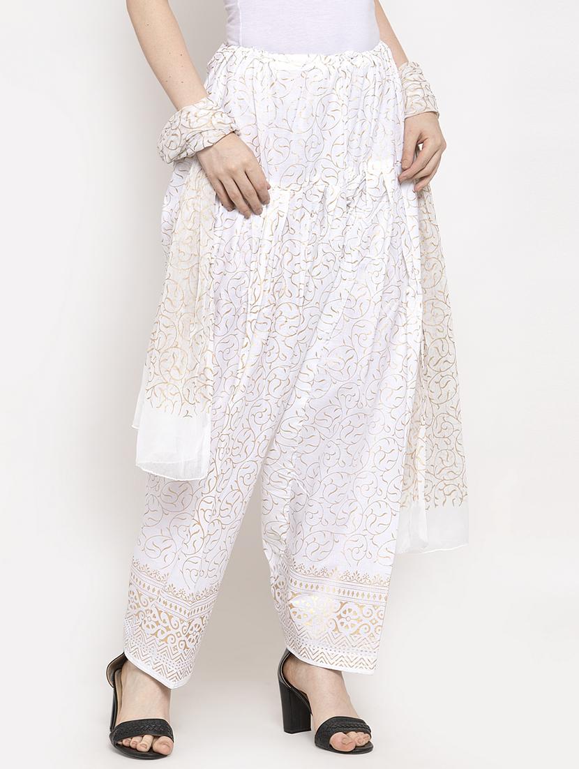 white cotton salwar salwars - 17230030 - Zoom Image - 2