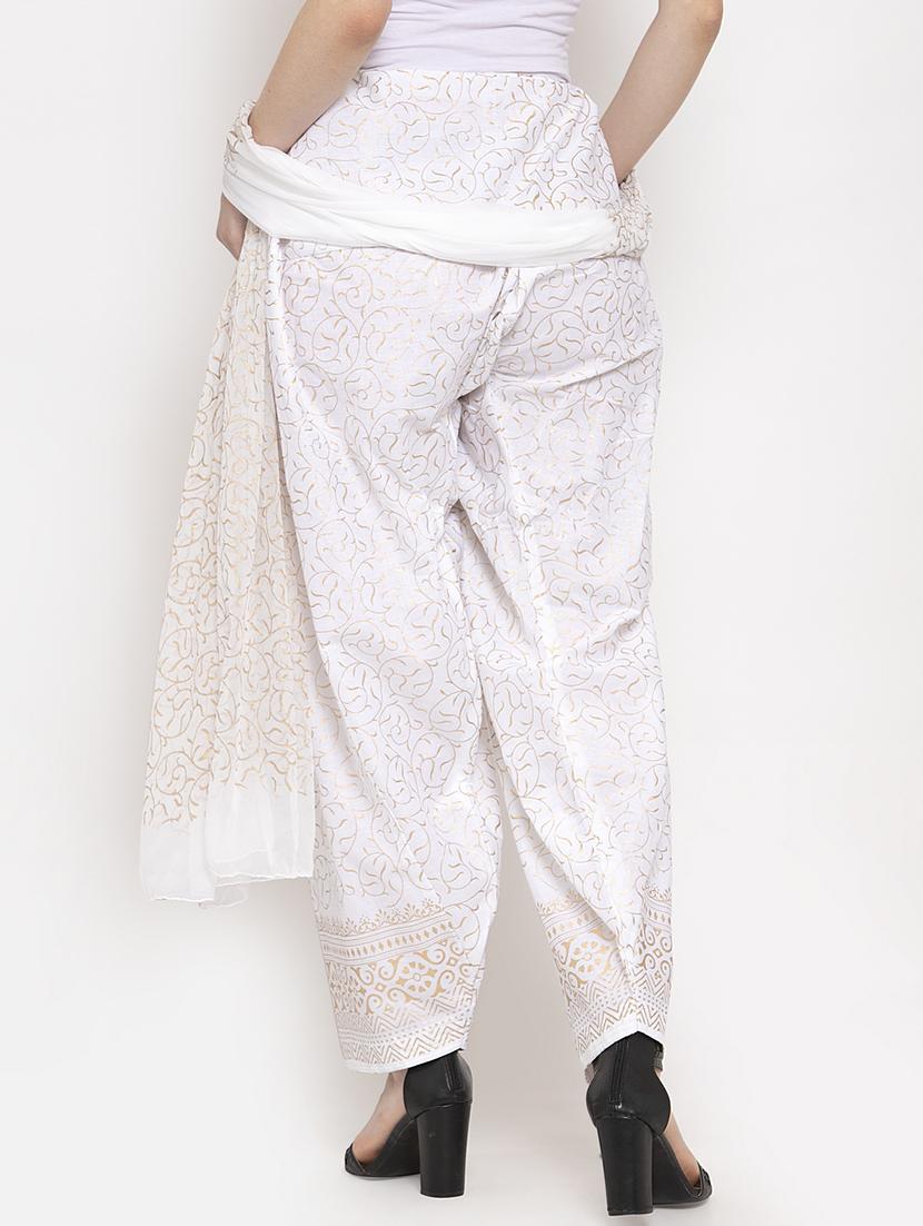 white cotton salwar salwars - 17230030 - Zoom Image - 3