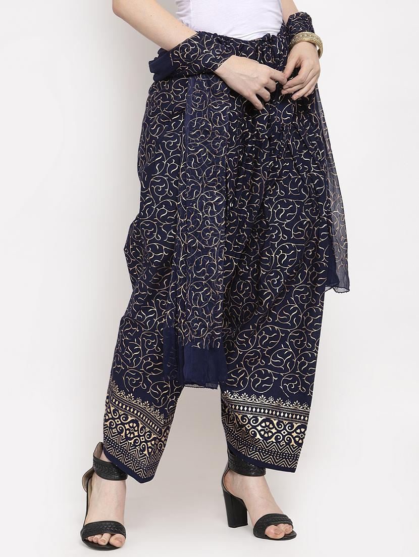 blue cotton combo salwars - 17230032 - Zoom Image - 2