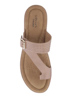 beige slip on sandals - 17230043 - Standard Image - 4