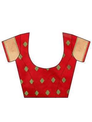 self design banarasi saree with blouse - 17230084 - Standard Image - 3
