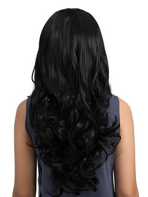 elegant hairs synthetic women's long cruly heat resistant wigs (black-22) - 17230457 - Standard Image - 4