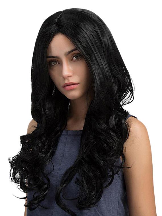 elegant hairs synthetic women's long cruly heat resistant wigs (black-22) - 17230457 - Zoom Image - 2