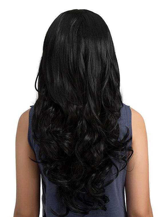 elegant hairs synthetic women's long cruly heat resistant wigs (black-22) - 17230457 - Zoom Image - 4