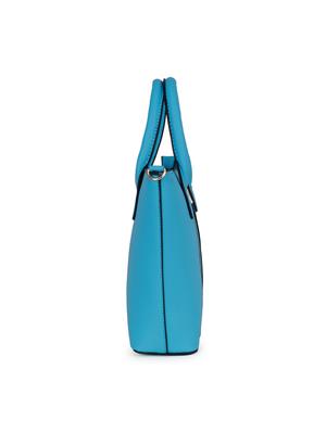 blue leatherette (pu) combo handbag - 17230760 - Standard Image - 5
