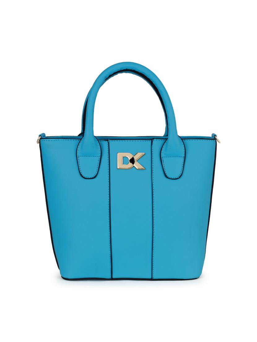 blue leatherette (pu) combo handbag - 17230760 - Zoom Image - 4