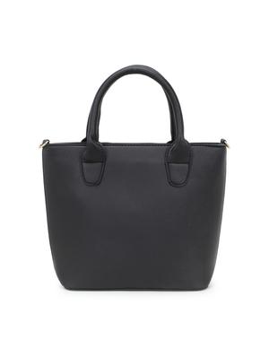 black leatherette (pu) combo handbag - 17230761 - Standard Image - 2