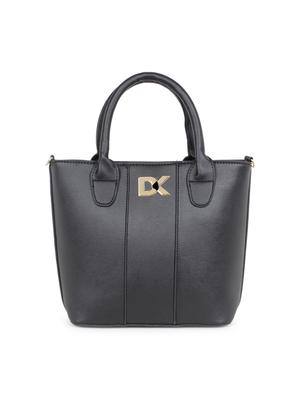 black leatherette (pu) combo handbag - 17230761 - Standard Image - 4
