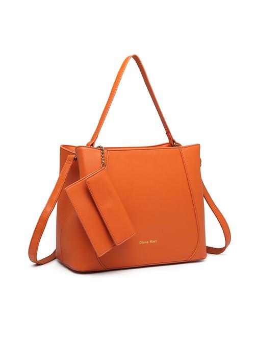 orange leatherette (pu) regular handbag - 17230780 - Standard Image - 1