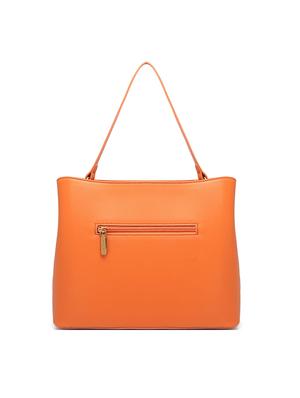 orange leatherette (pu) regular handbag - 17230780 - Standard Image - 2