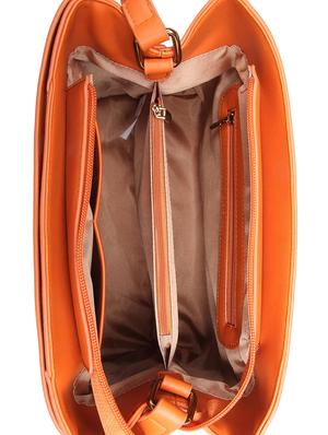 orange leatherette (pu) regular handbag - 17230780 - Standard Image - 3