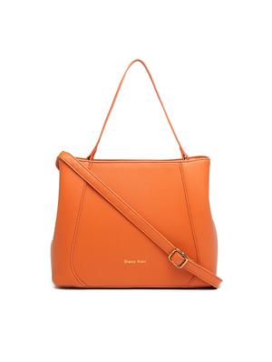 orange leatherette (pu) regular handbag - 17230780 - Standard Image - 4
