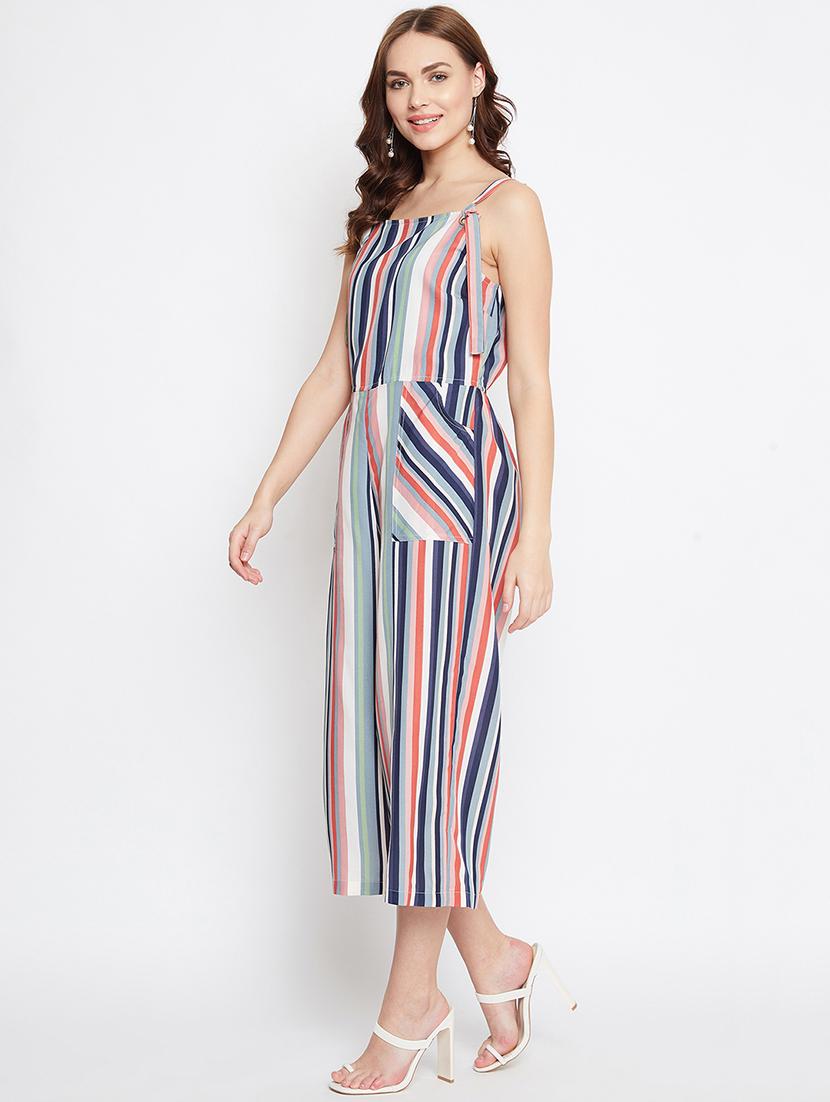 striped 3/4 jumpsuit - 17230801 - Zoom Image - 2