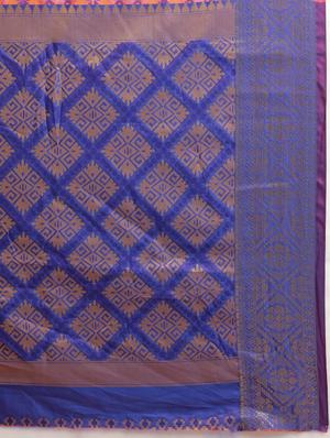self design woven saree with blouse - 17231172 - Standard Image - 5
