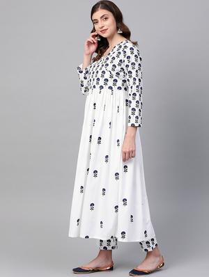 printed kurta palazzo set - 17231289 - Standard Image - 2