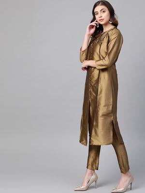 solid kurta pant set - 17231300 - Standard Image - 2