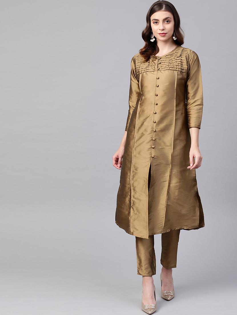 solid kurta pant set - 17231300 - Zoom Image - 1