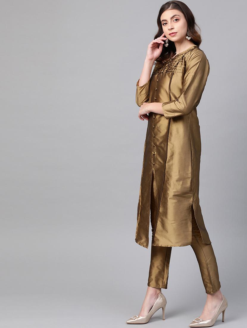 solid kurta pant set - 17231300 - Zoom Image - 2