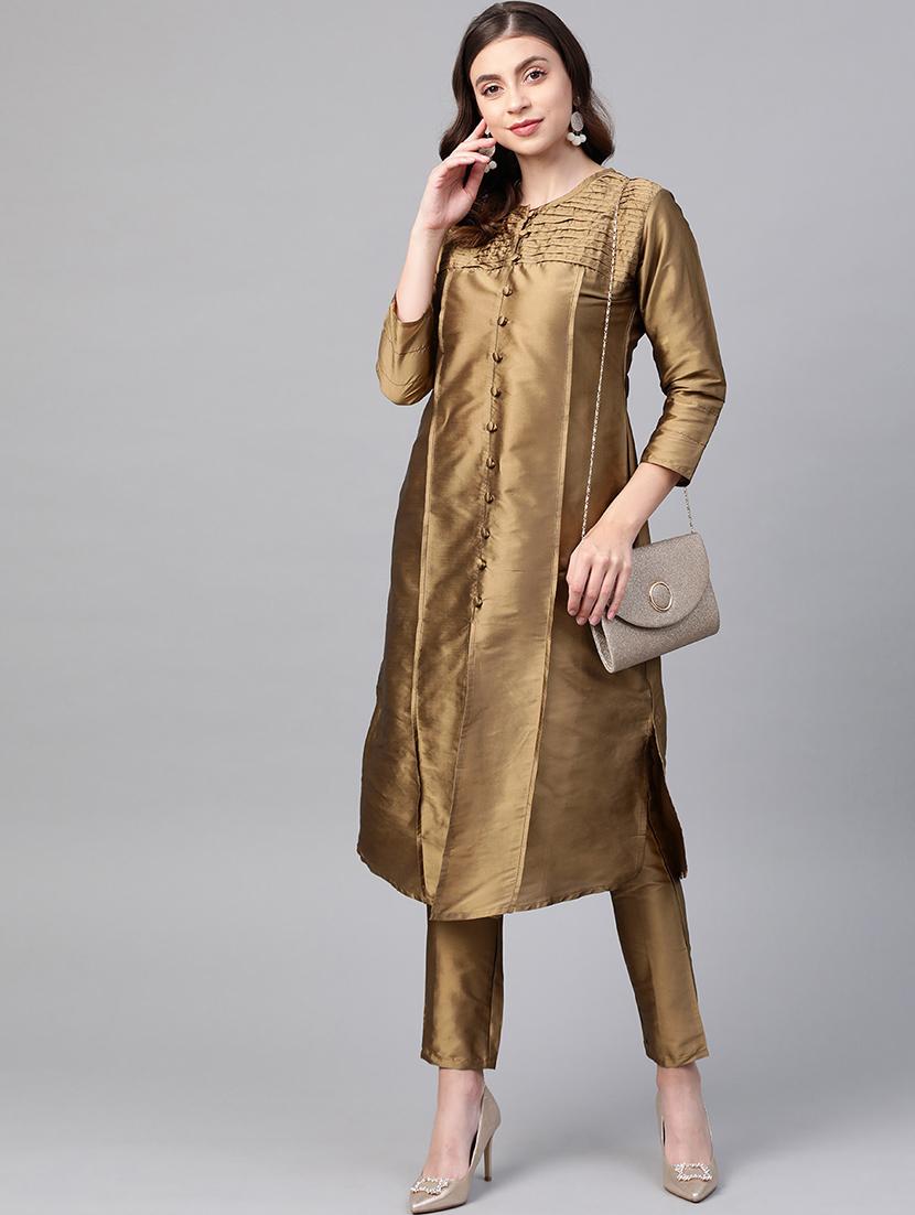 solid kurta pant set - 17231300 - Zoom Image - 4