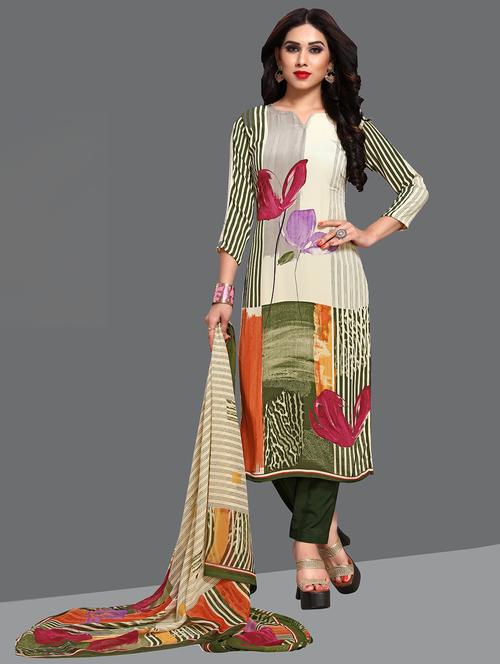 striped straight pants unstitched suit - 17231426 - Standard Image - 1