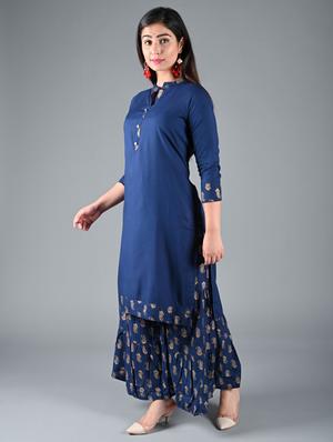 printed kurta sharara set - 17231440 - Standard Image - 2