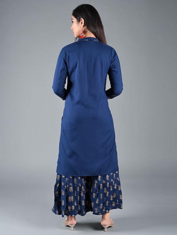 printed kurta sharara set - 17231440 - Zoom Image - 3