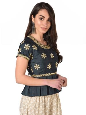 self design gota work blouse - 17231608 - Standard Image - 2