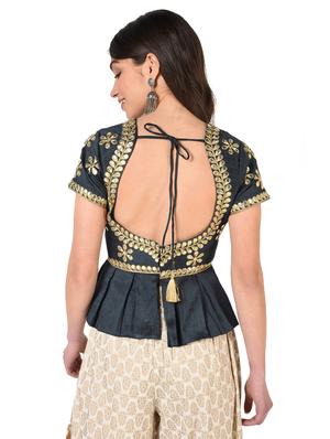 self design gota work blouse - 17231608 - Standard Image - 3