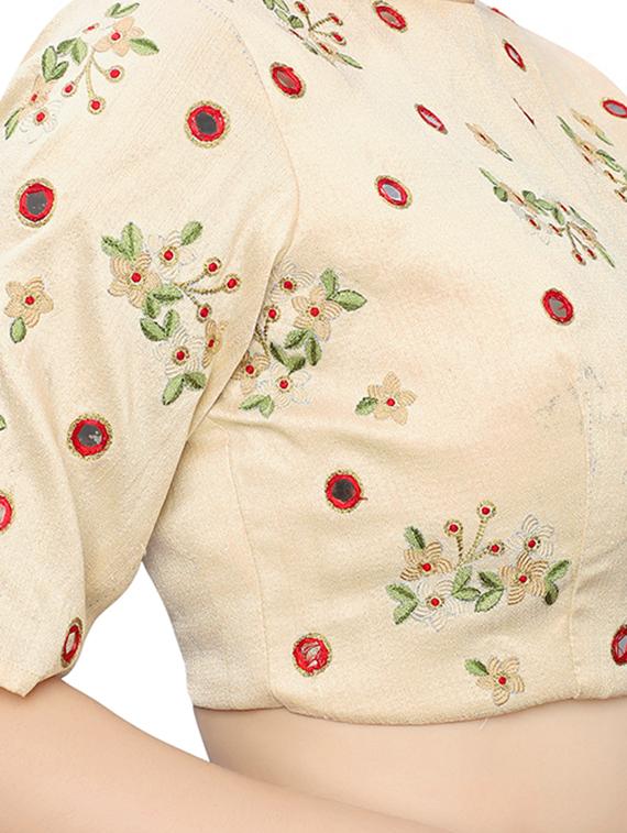 self design mirror work blouse - 17231610 - Zoom Image - 4