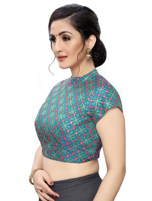 self design mirror work blouse - 17231612 - Standard Image - 2