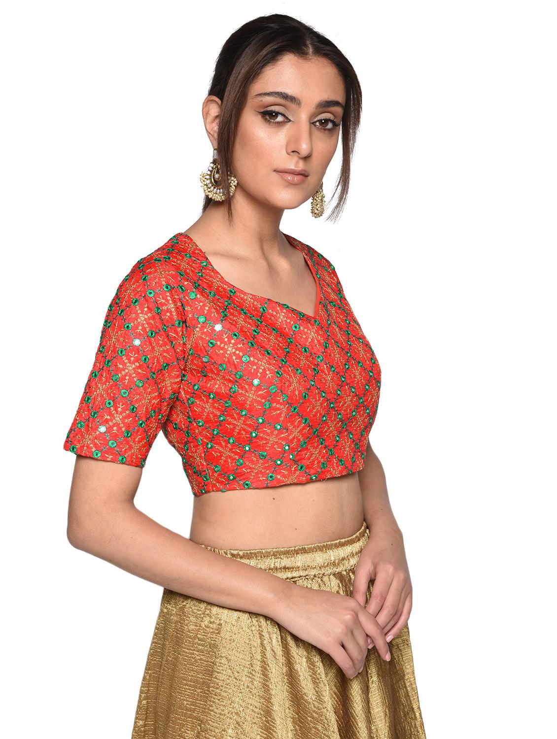 mirror work blouse - 17231646 - Zoom Image - 2