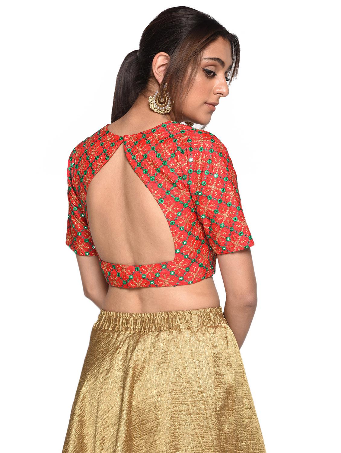 mirror work blouse - 17231646 - Zoom Image - 3