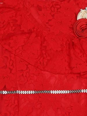 red cotton frock - 17231690 - Standard Image - 3