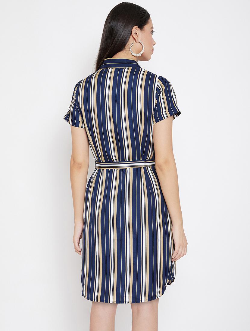 tie front striped shirt dress - 17231714 - Zoom Image - 3