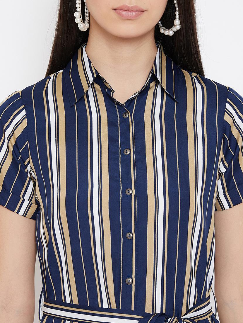 tie front striped shirt dress - 17231714 - Zoom Image - 5
