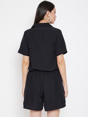 drawstring waist romper - 17231719 - Standard Image - 3